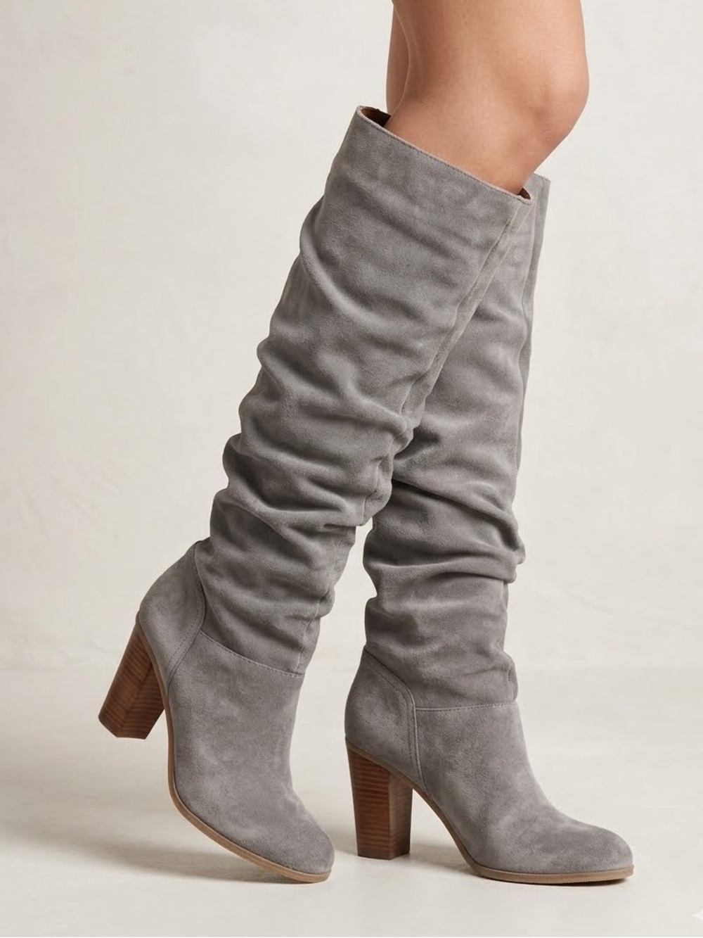 Very Volatile Suede Slouch Knee-High Boots Women